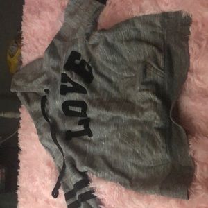 Gray and black sweater shirt